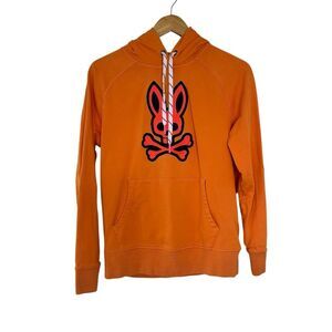 Psycho Bunny Orange Hoodie with Bunny Logo size small